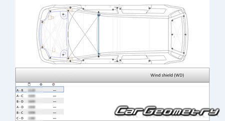 Nissan X-Trail (T30) 2000-2007 (RH Japanese market) Body dimensions