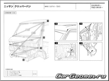 Nissan Clipper Van (U71V U72V) 20032011 (RH Japanese market) Body dimensions