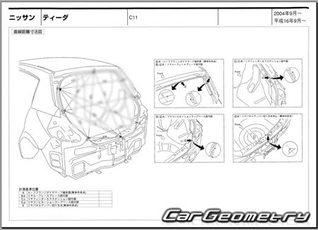 Nissan Tiida (C11) 2004-2012 (RH Japanese market) Body dimensions