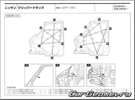 Nissan Clipper Truck (U71T U72T) 20032011 (RH Japanese market) Body dimensions