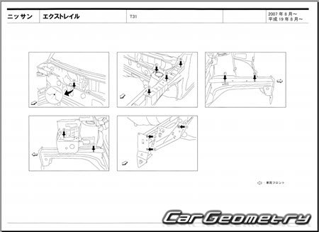 Nissan X-Trail (T31) 20072015 (RH Japanese market) Body dimensions