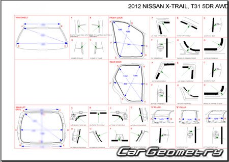 Nissan X-Trail (T31) 20072015 (RH Japanese market) Body dimensions