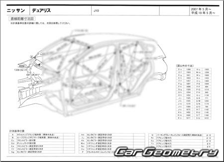 Nissan Dualis (J10) 2007-2014 (RH Japanese market) Body dimensions