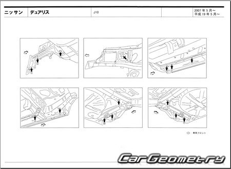 Nissan Dualis (J10) 2007-2014 (RH Japanese market) Body dimensions