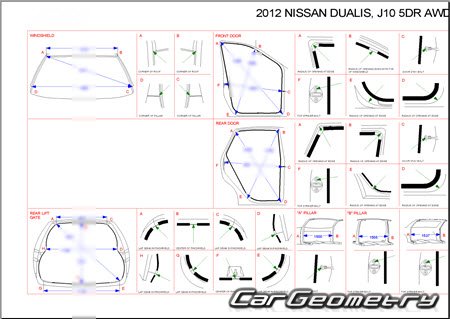 Nissan Dualis (J10) 2007-2014 (RH Japanese market) Body dimensions