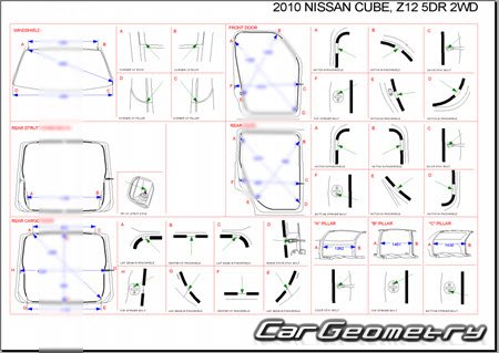 Nissan Cube (Z12) 2008-2018 (RH Japanese market) Body dimensions