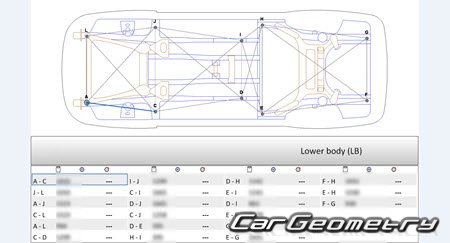 Nissan Teana (J32) 20082014 (RH Japanese market) Body dimensions