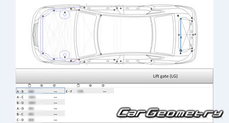 Nissan Teana (J32) 20082014 (RH Japanese market) Body dimensions