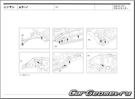 Nissan Murano (Z51) 20082015 (RH Japanese market) Body dimensions