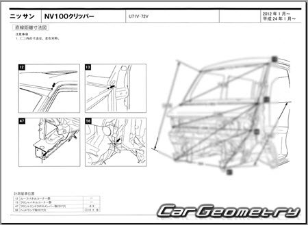 Nissan NV100 Clipper (U71 U72) 2012-2013 (RH Japanese market) Body dimensions