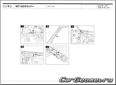 Nissan NT100 Clipper (U71T U72T) 2012-2013 (RH Japanese market) Body dimensions