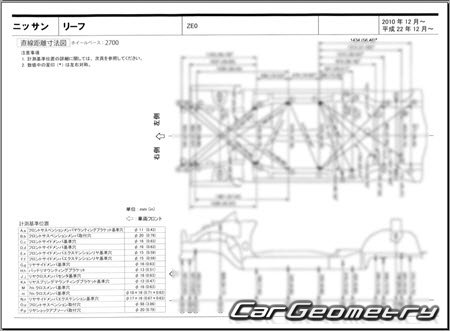 Nissan Leaf (ZE0) 2010-2017 (RH Japanese market) Body dimensions