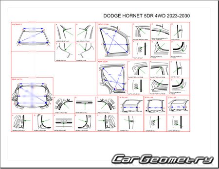   Dodge Hornet 2022-2030 Body dimensions