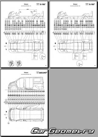 Nissan Elgrand (E51) 2002-2010 (RH Japanese market) Body dimensions