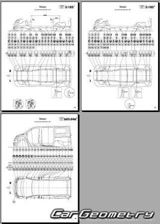 Nissan Elgrand (E51) 2002-2010 (RH Japanese market) Body dimensions