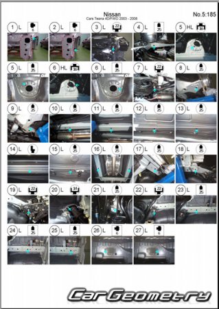 Nissan Teana (J31) 20032008 (RH Japanese market) Body dimensions