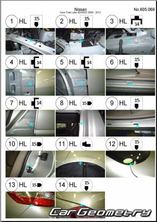 Nissan Tiida Latio (C11) 2004-2012 (RH Japanese market) Body dimensions