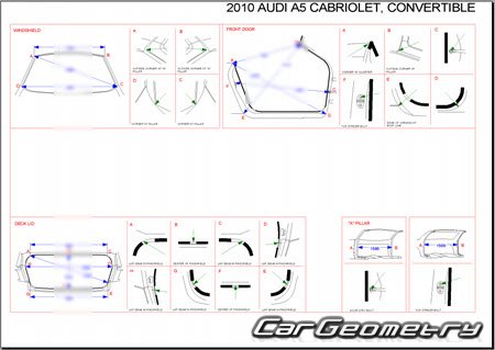 Audi A5 Quattro (8T) Cabrio 2009-2015 Body Repair Manuals