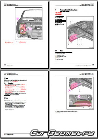 Audi A5 Quattro (8T) Cabrio 2009-2015 Body Repair Manuals