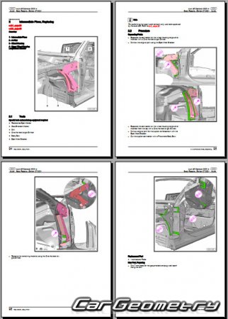 Audi A5 Quattro (8T) Cabrio 2009-2015 Body Repair Manuals