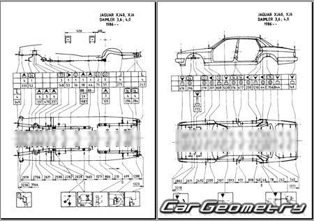 Jaguar XJ6 (XJ40) 19861994 Body dimensions