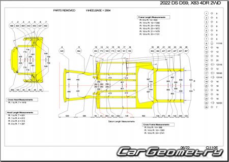 Citroen DS9 (X83) 2021-2024 Body dimensions