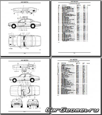 Jaguar XJ6 (XJ40) 19861994 Body dimensions