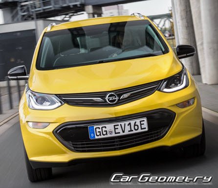 Кузовные размеры Opel Ampera-e 2017-2021, Размеры кузова Опель Ампера Е Кузовные размеры Opel Ampera-e 2017-2021, Размеры кузова Опель Ампера Е