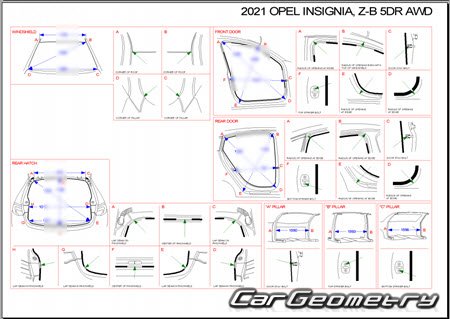 Opel Insignia Grand Sport 2017-2024 Body dimensions