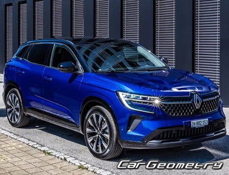 Кузовные размеры Renault Austral 2022-2028, Размеры кузова Рено Аустрал Кузовные размеры Renault Austral 2022-2028, Размеры кузова Рено Аустрал