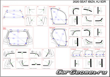 Seat Ibiza 2017-2024 (5DR Hatchback) Body dimensions