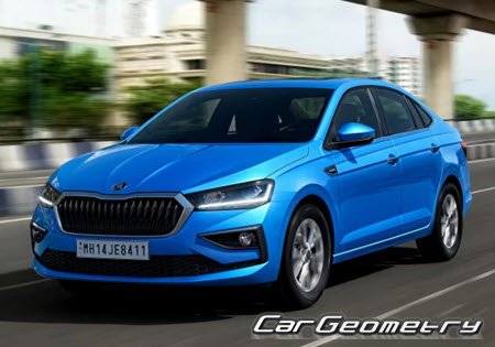 Кузовные размеры Skoda Slavia 2022-2027, Размеры кузова Шкода Славиа Кузовные размеры Skoda Slavia 2022-2027, Размеры кузова Шкода Славиа