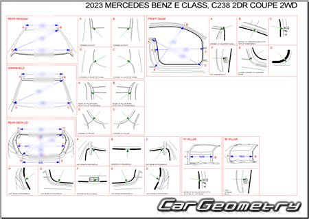 Mercedes E-Class Coupe (C238) 20172023 Body dimensions