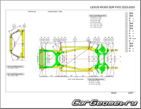   Lexus RX350, RX350h, RX450h+, RX500h  2022 Collision Repair Manual
