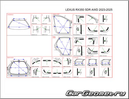   Lexus RX350, RX350h, RX450h+, RX500h  2022 Collision Repair Manual
