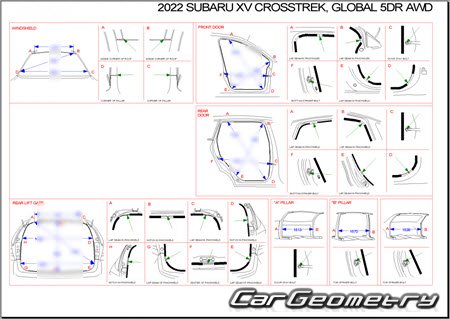   Subaru Crosstrek XV 2018-2024 (XV, XV Crosstrek) Body dimensions