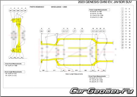   Genesis GV60 (JW1 EV) 2021-2028 Body dimensions