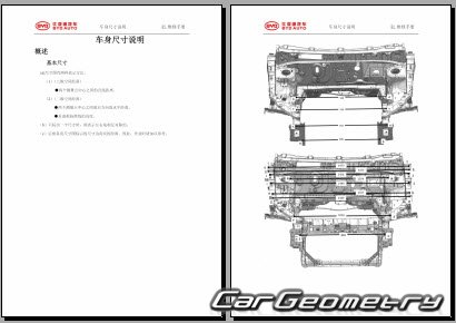 BYD E2 20192024 Body dimensions
