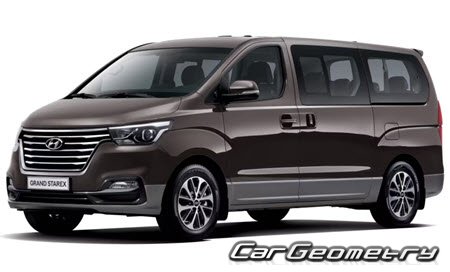 Кузовные размеры Hyundai H-1 (TQ) 2018-2021, Размеры кузова Хендай H-1 Кузовные размеры Hyundai H-1 (TQ) 2018-2021, Размеры кузова Хендай H-1