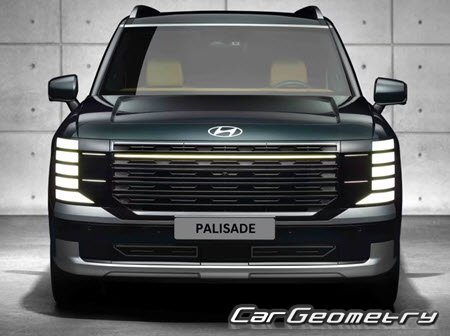Кузовные размеры Hyundai Palisade (LX3) с 2025, геометрия кузова хендай Палисад, контрольным размеры кузова Хюндай Палисад второго поколения Кузовные размеры Hyundai Palisade (LX3) с 2025, геометрия кузова хендай Палисад, контрольным размеры кузова Хюндай Палисад второго поколения