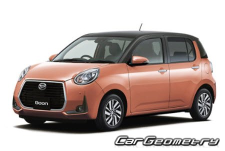 Кузовные размеры Дайхатсу Бум (M700 M710) 2016–2022, Размеры кузова Daihatsu Boon (M700S, M710S) 2016–2022 Кузовные размеры Дайхатсу Бум (M700 M710) 2016–2022, Размеры кузова Daihatsu Boon (M700S, M710S) 2016–2022