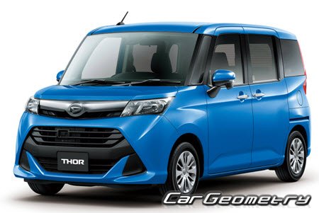 Кузовные размеры Дайхатсу Тор 2016-2020, Размеры кузова Daihatsu Thor (M910S M900S) 2016-2020 Кузовные размеры Дайхатсу Тор 2016-2020, Размеры кузова Daihatsu Thor (M910S M900S) 2016-2020