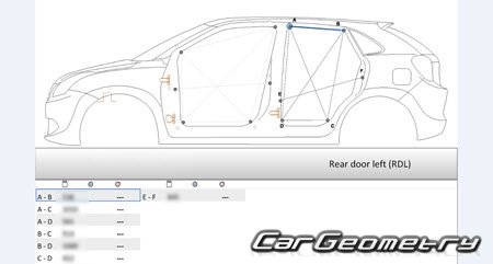 Suzuki Baleno (WB32S WB42S) 2015-2021 (RH Japanese market) Body dimensions