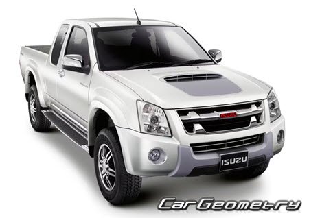 Кузовные размеры Isuzu D-Max 2007-2012, Размеры кузова Исузу Д-Макс Кузовные размеры Isuzu D-Max 2007-2012, Размеры кузова Исузу Д-Макс