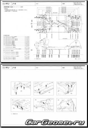 Nissan Note (E12) 2012-2016 (RH Japanese market) Body dimensions