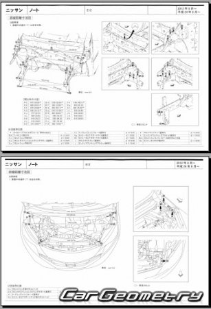 Nissan Note (E12) 2012-2016 (RH Japanese market) Body dimensions
