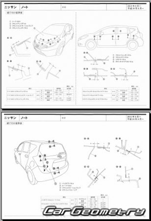 Nissan Note (E12) 2012-2016 (RH Japanese market) Body dimensions