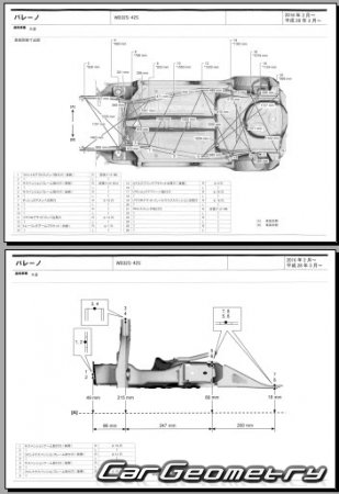 Suzuki Baleno (WB32S WB42S) 2015-2021 (RH Japanese market) Body dimensions