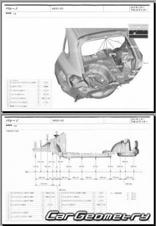 Suzuki Baleno (WB32S WB42S) 2015-2021 (RH Japanese market) Body dimensions