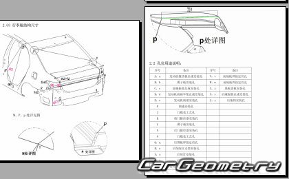 BYD G3 G3R 2009-2014 Body dimensions